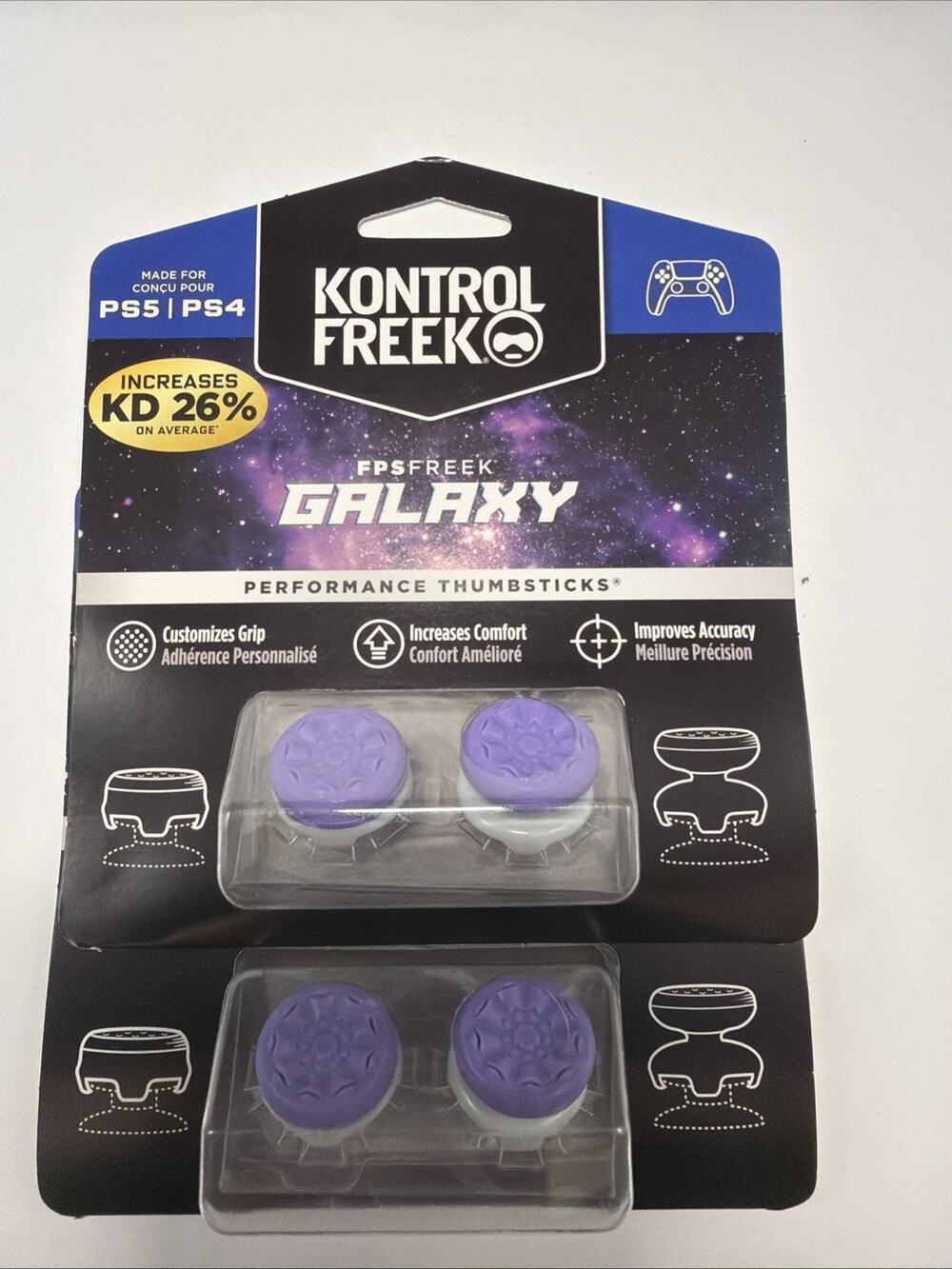 Kontrol Freek FPS Freek Galaxy Purple Performance Thumbsticks PS5/PS4 2 Pack